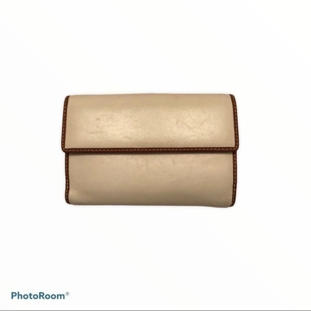 Coach brown and white leather wallet - Picture 6 of 13